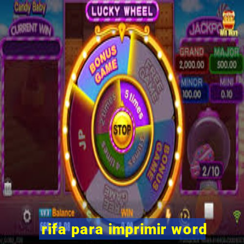 rifa para imprimir word